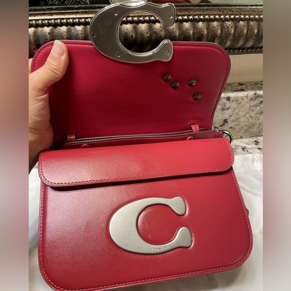 Coach Idol Bag - CM557 - Red Enamel with Silver hardware - Picture 4 of 16